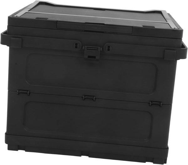 Folding Camping Storage Box Portable Car Trunk Organizer Bin Collapsible Utility Crate for Tools Food Drinks and Travel Camping Essentials