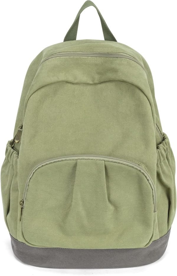 Canvas Backpack for Women Men Lightweight Bookbag for College Aesthetic Backpack for Travel Casual Daypack