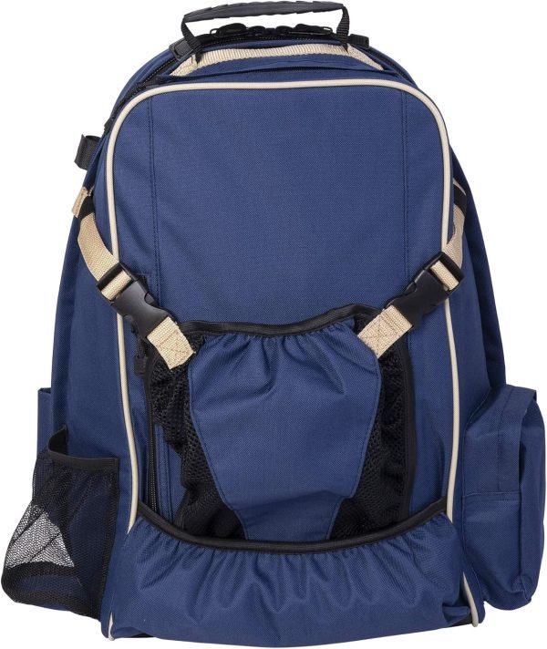 Heavy Duty Nylon Exterior Storage Fabric Backpack Adjustable Shoulder Straps